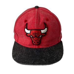 New Era Chicago Bulls NBA Hat Red and Black Snapback Adjustable Adult One Size